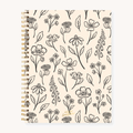 Pressed Floral Softcover Spiral Notebook