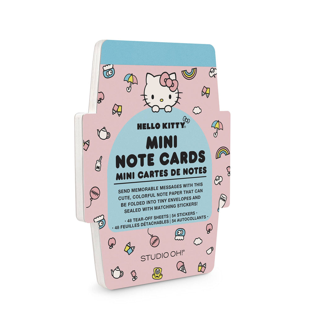 Note Writer Mini Note Card Set – Hello Kitty Classic Pink Mini Cards with Stickers by Studio Oh!