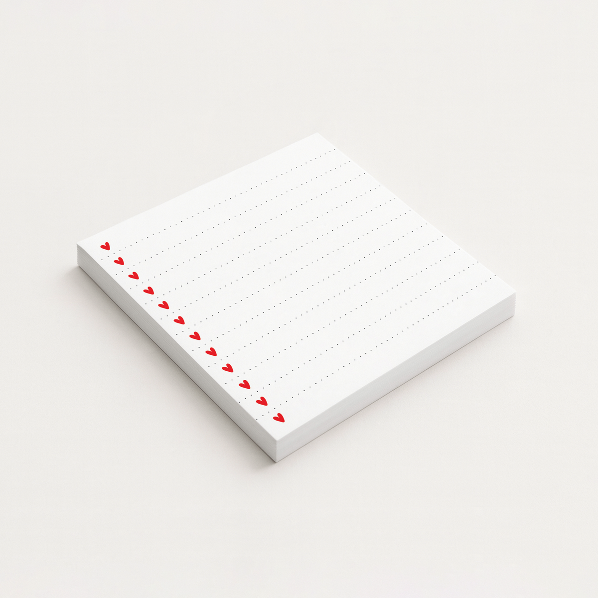 Dotted Lines & Hearts Sticky Notes