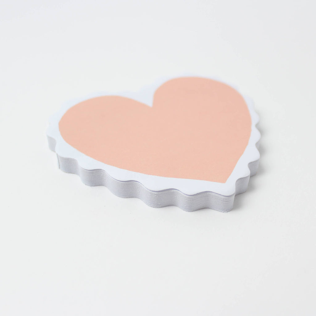 Scalloped Heart Sticky Notes