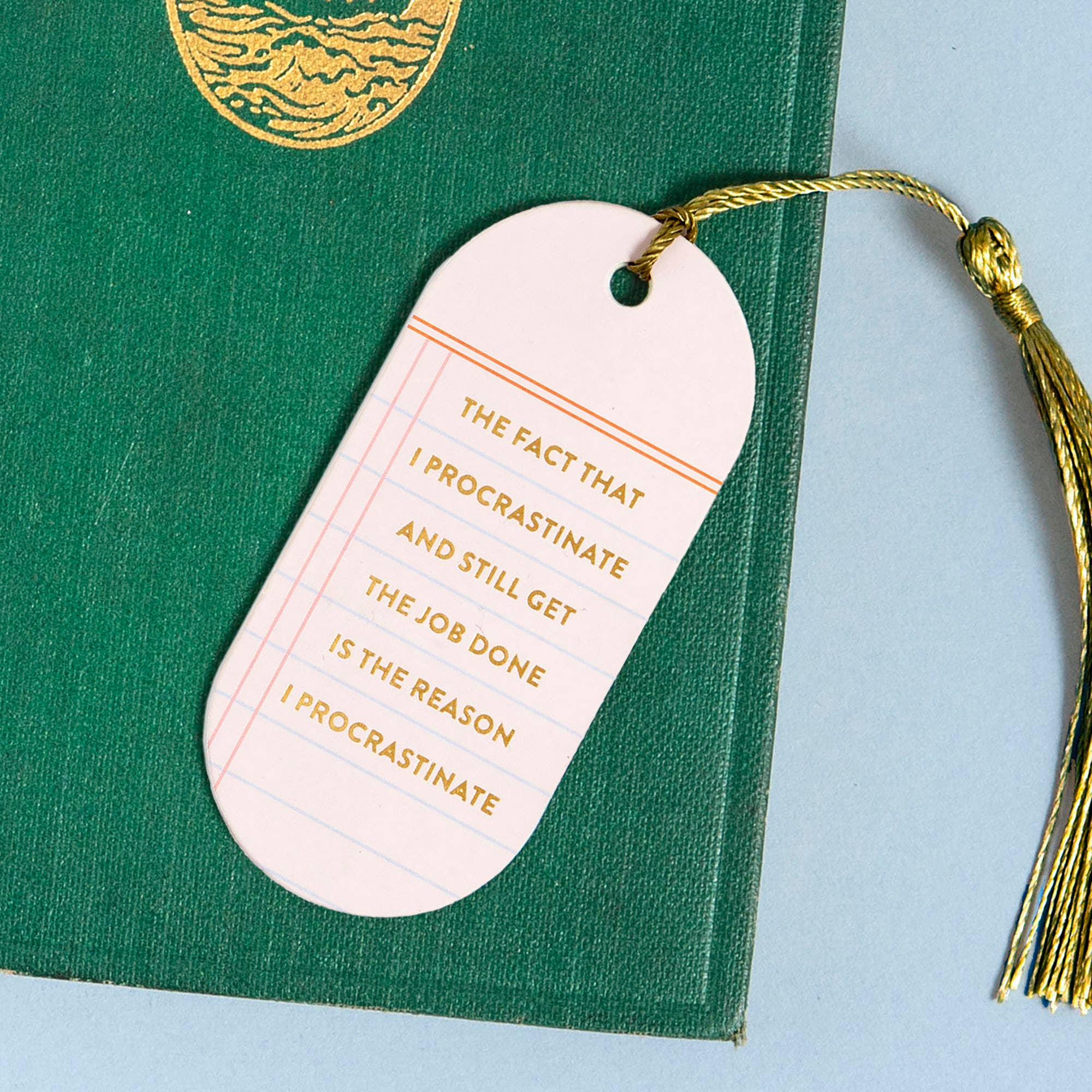 Procrastinate Leather Bookmark | Studio Calico
