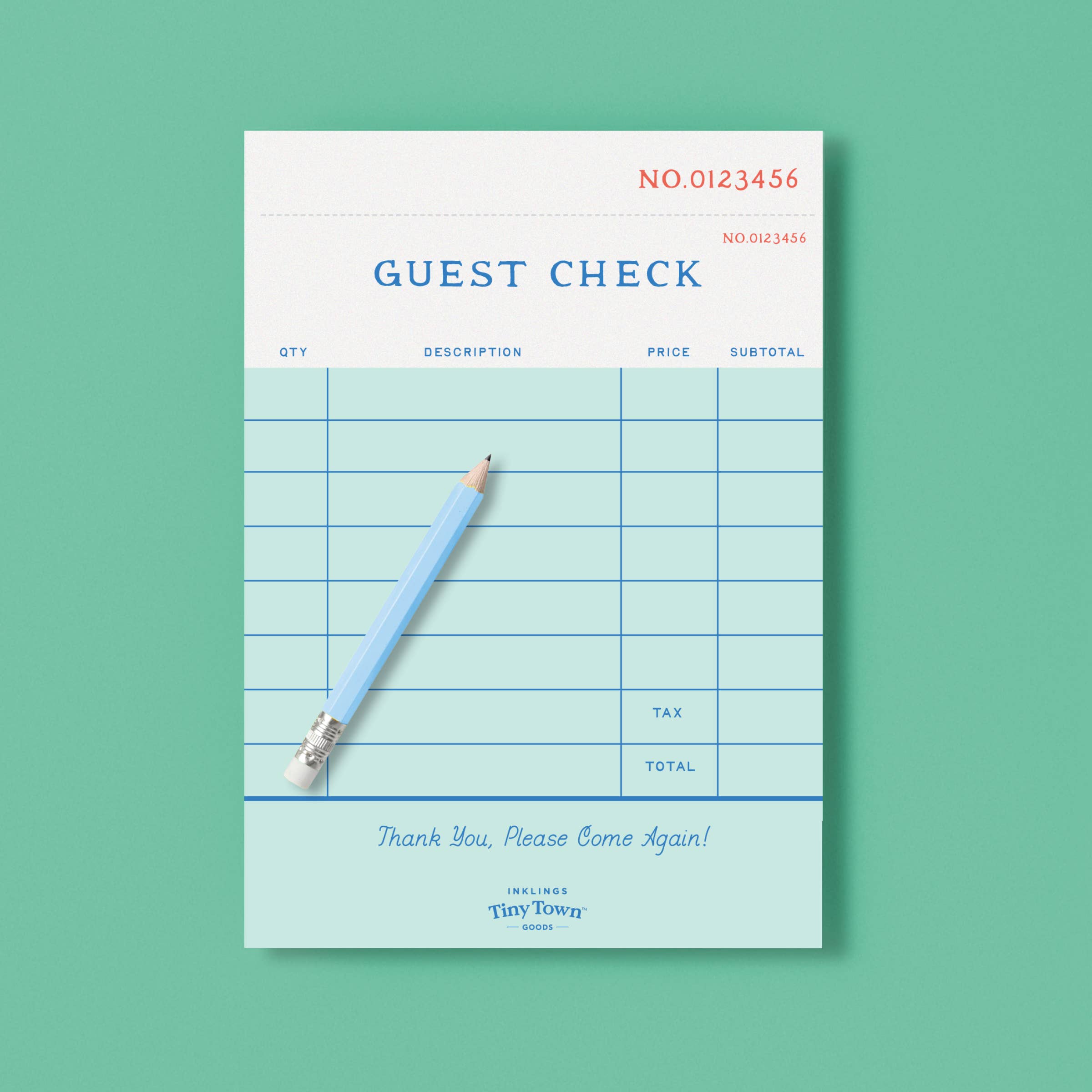 Tiny Town™ Guest Check Play Notepad