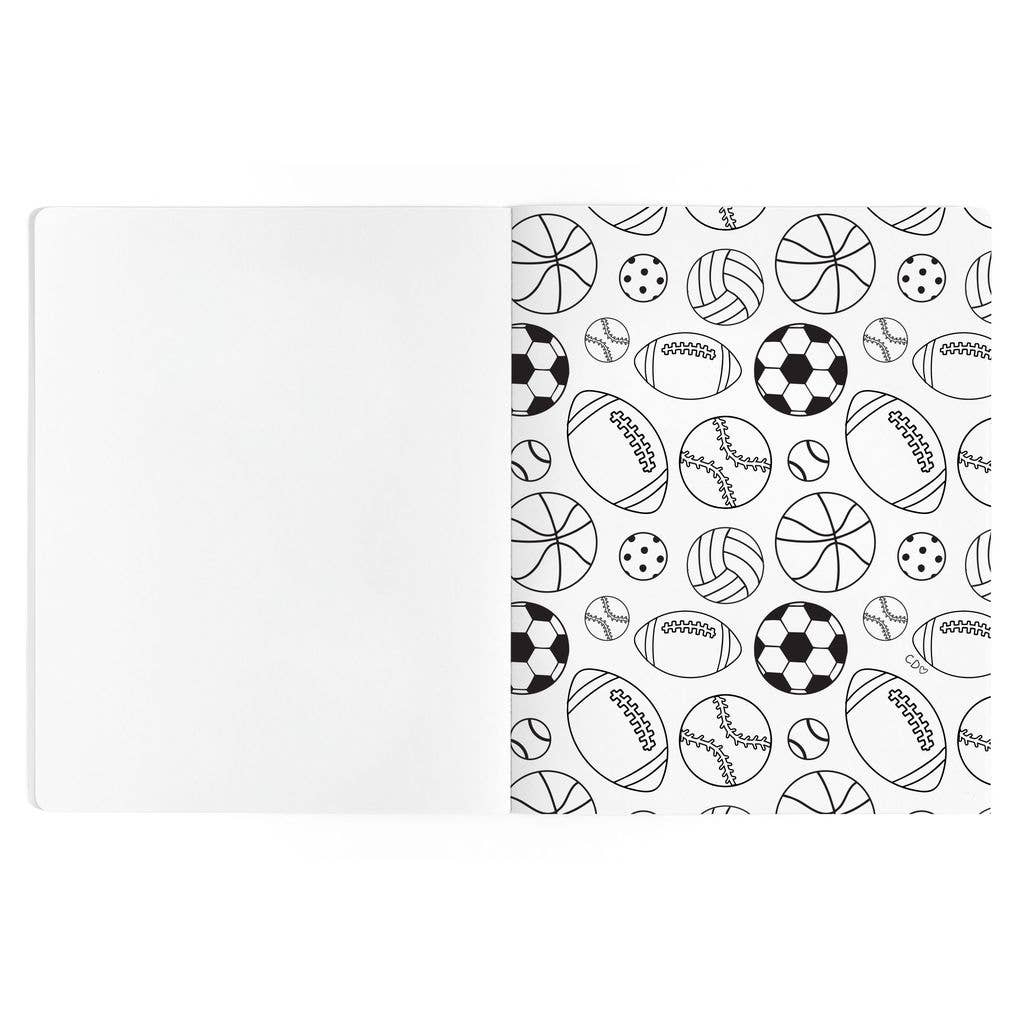 Game Day Sports-Themed Coloring Book | 40-Page Football Coloring Book for Kids