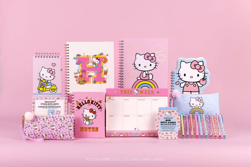 Note Writer Mini Note Card Set – Hello Kitty Classic Pink Mini Cards with Stickers by Studio Oh!