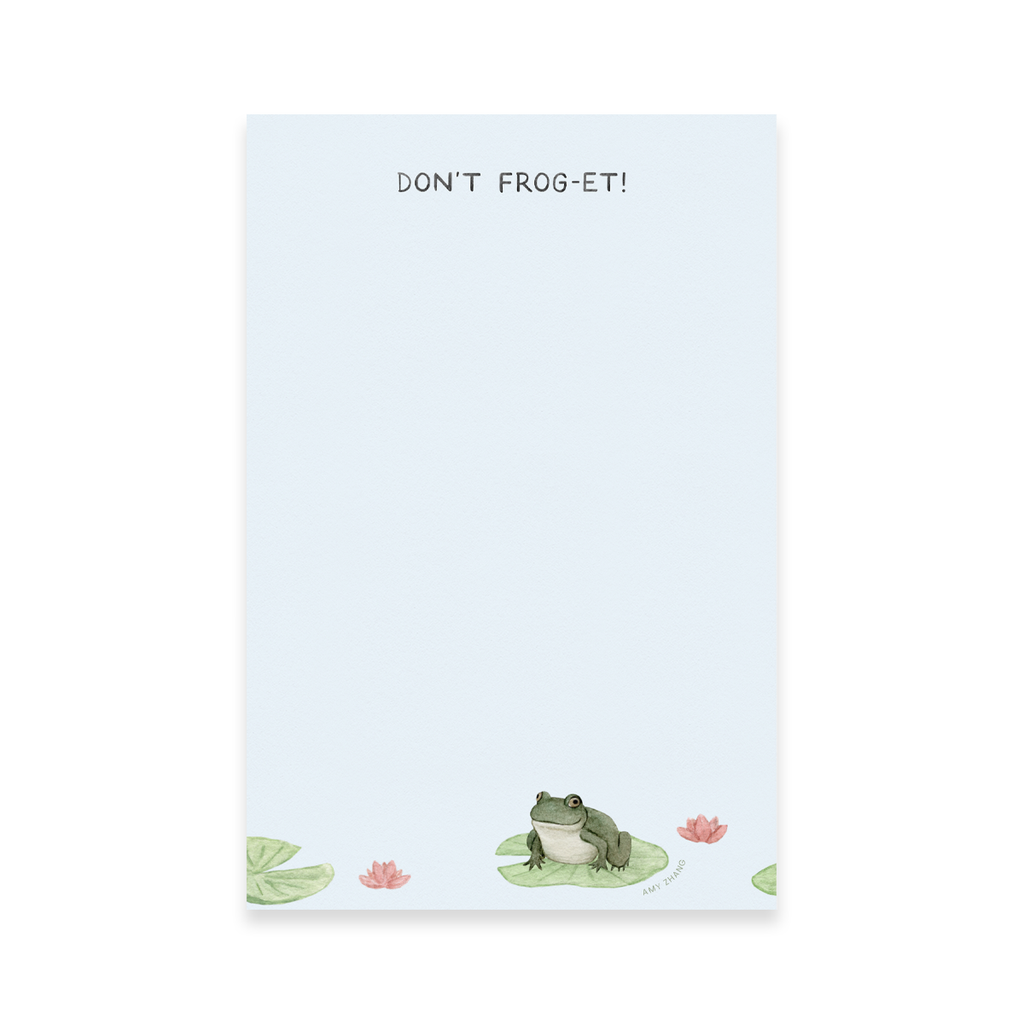 Don't Forget! Frog Notepad | Lily Pad Pun To-Do List