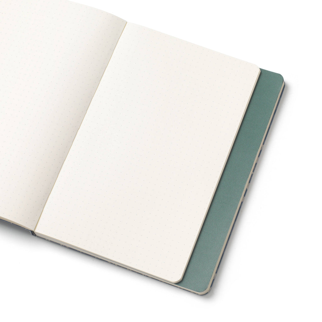 Stepped Lined & Dotted Notebook, A5 Softcover - Clover
