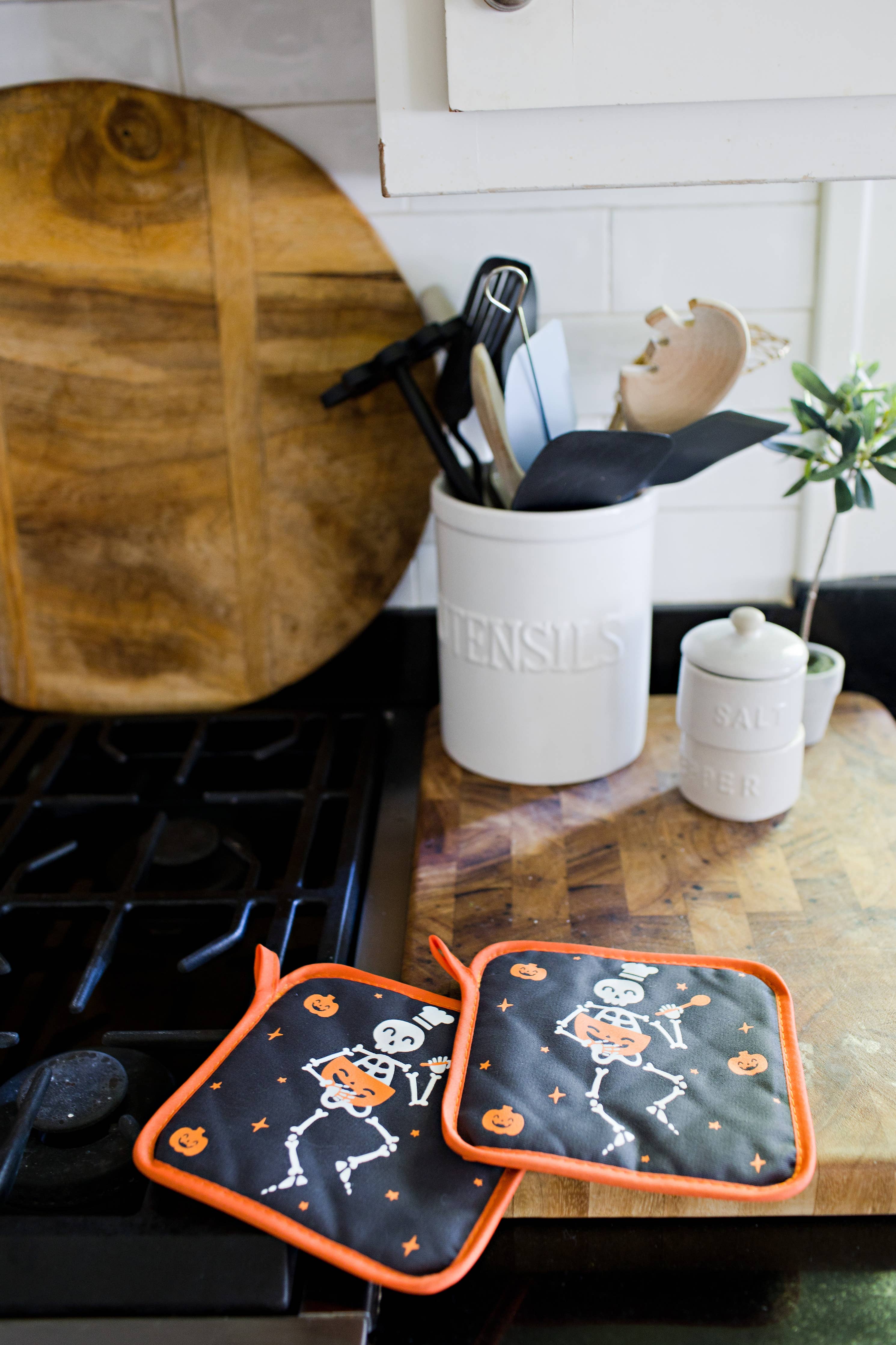 Halloween Skeleton Trivets Set of 2 — Cotton Hot Pads by Pearhead