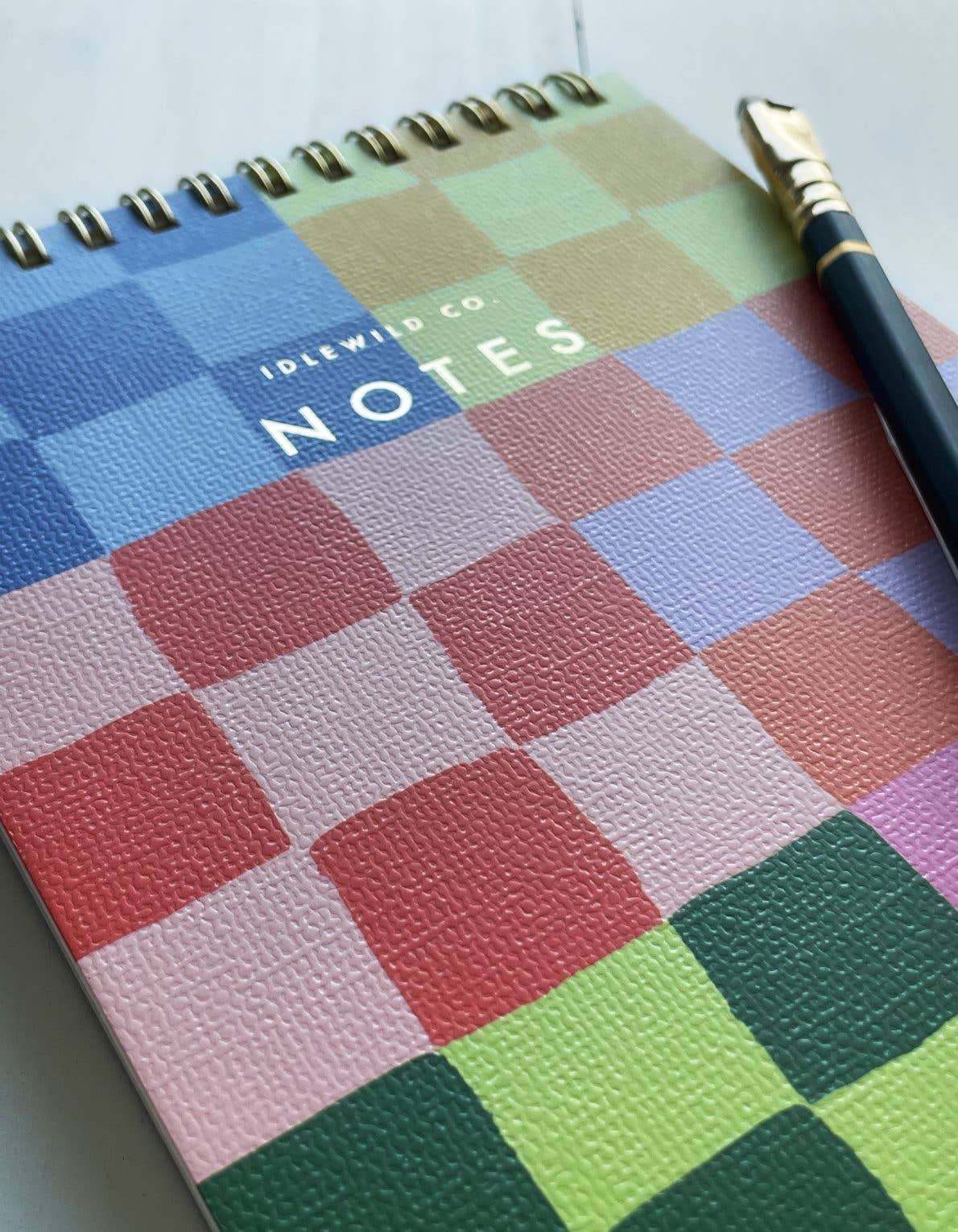 Spiral Jotter | Rainbow Checks