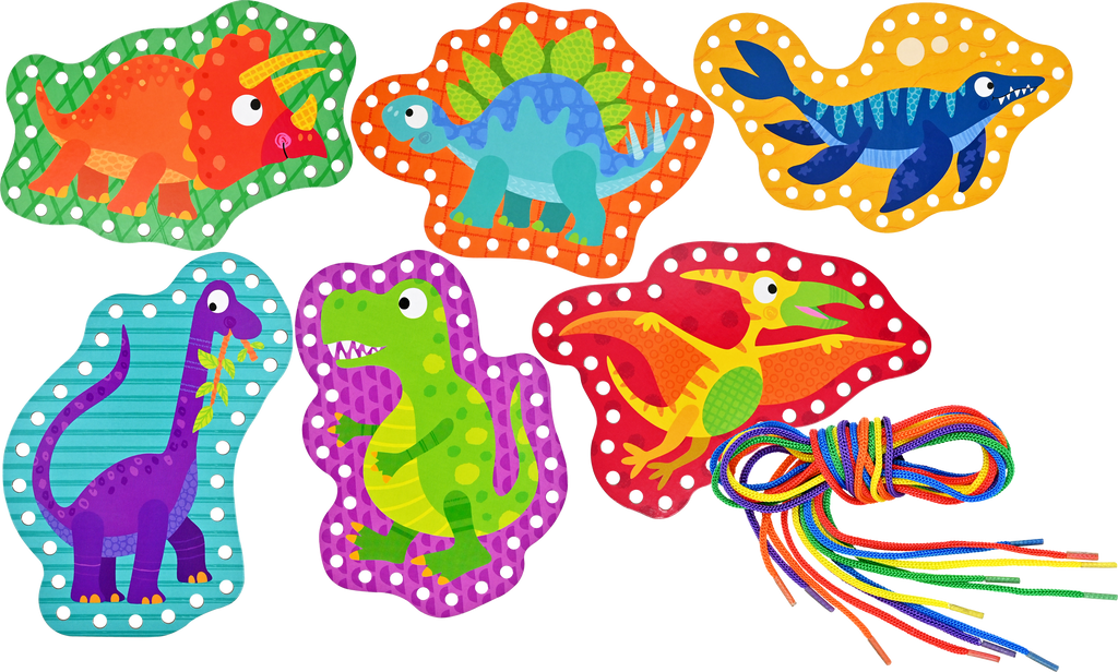Dinosaurs Lacing Cards | Peter Pauper Press