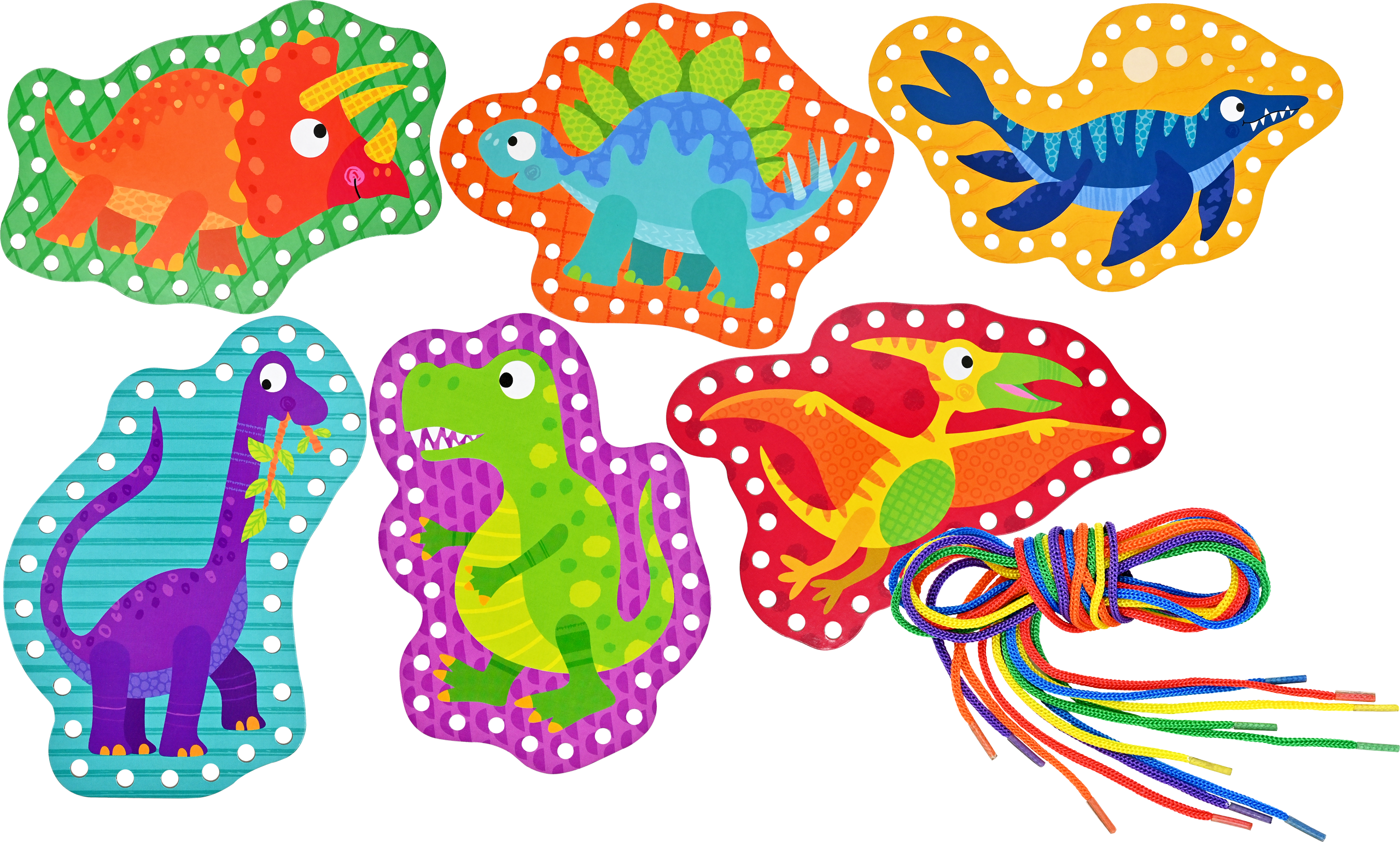 Dinosaurs Lacing Cards | Peter Pauper Press