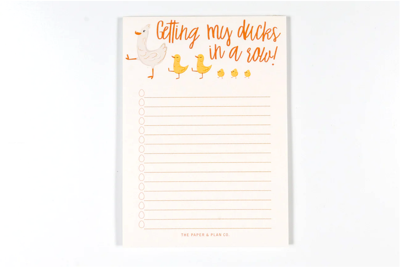 Getting My Ducks in a Row-Task List Notepad