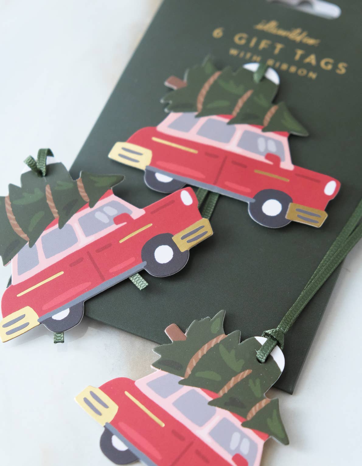 Christmas Tree Die-Cut Gift Tags | Set of 6