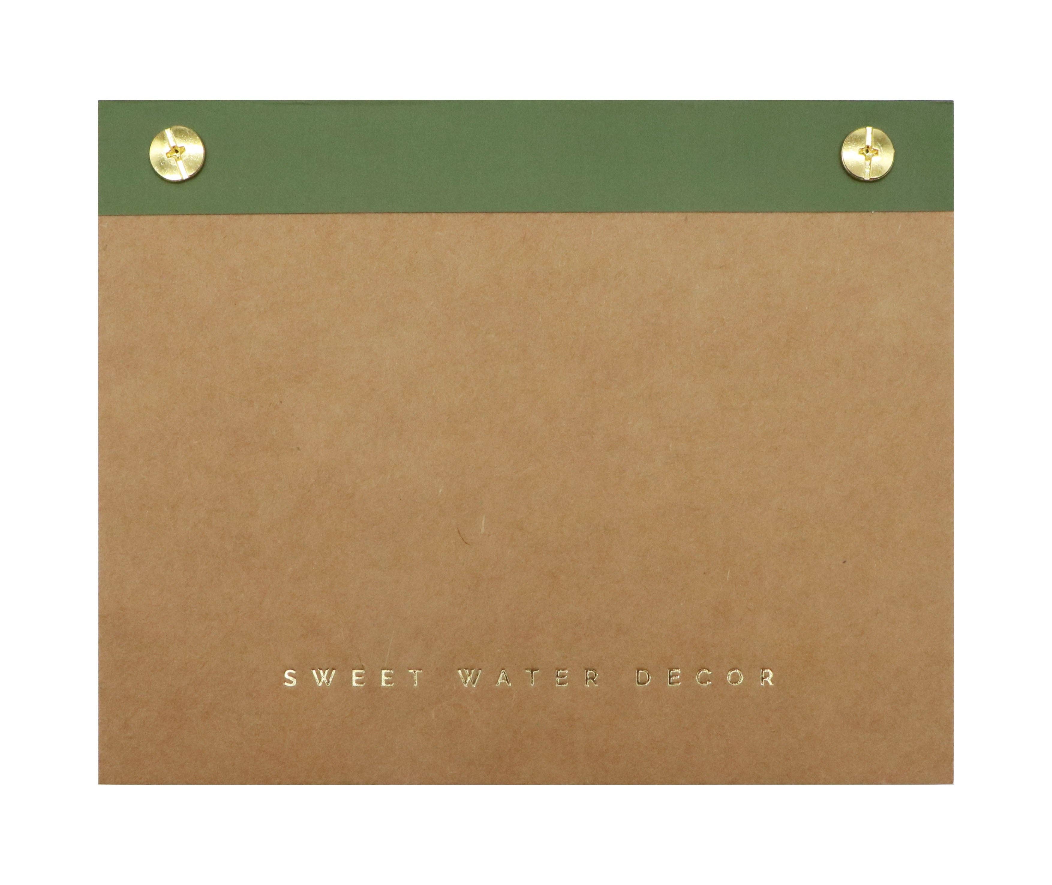 *NEW* Small Green Gold Rivet Basic Notepad - Stationery