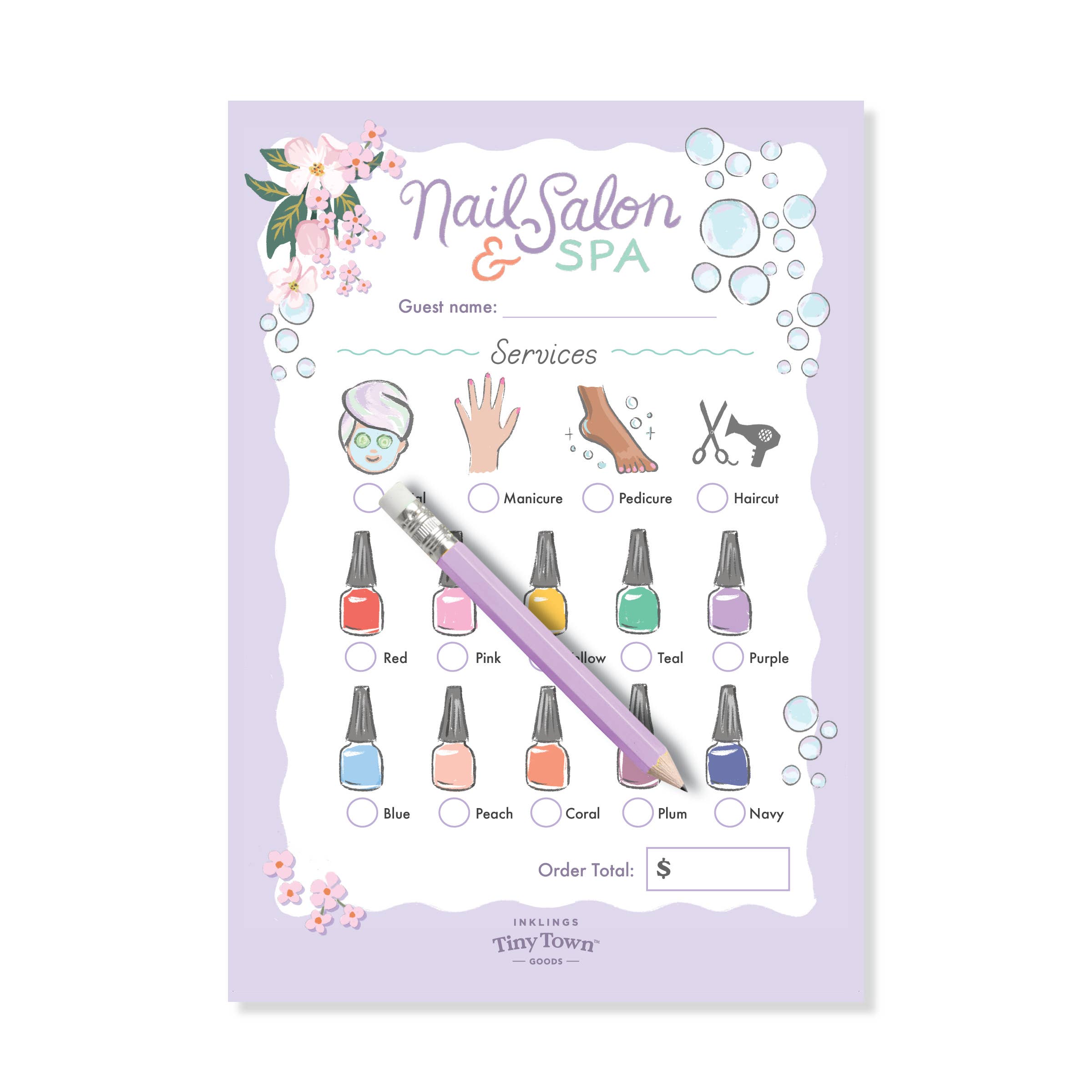 Tiny Town™ Nail Salon & Spa Play Notepad
