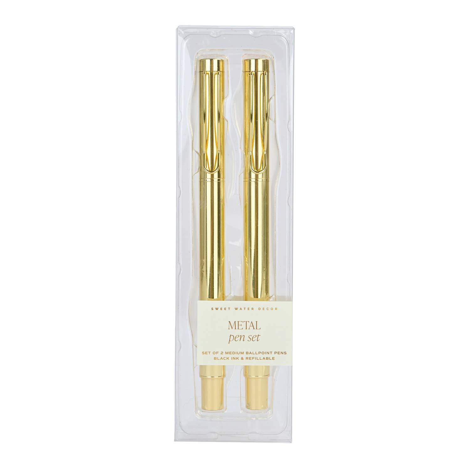 *NEW* Gold Metal Pen Set - Stationery, Home Decor, & Gifts