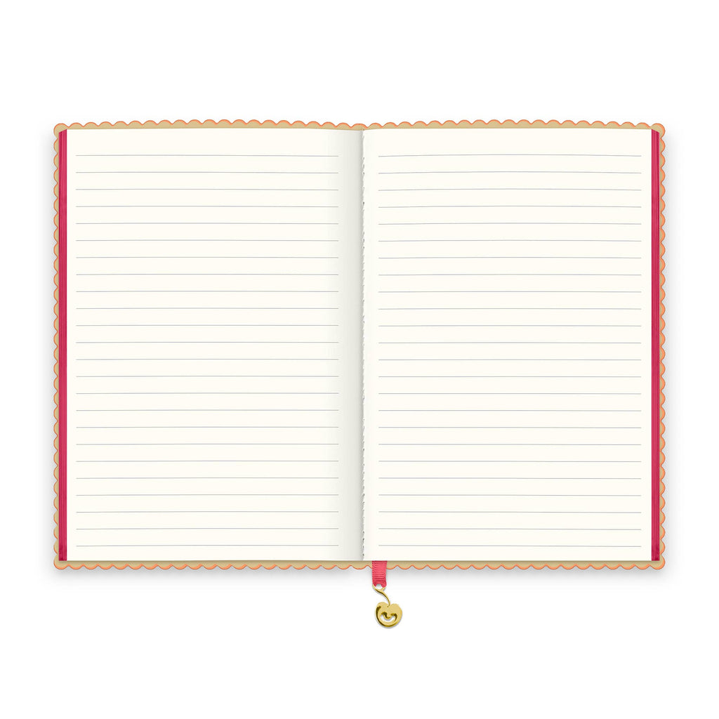 A5 Scalloped Journal, Tutti-Frutti Spumoni Swirls
