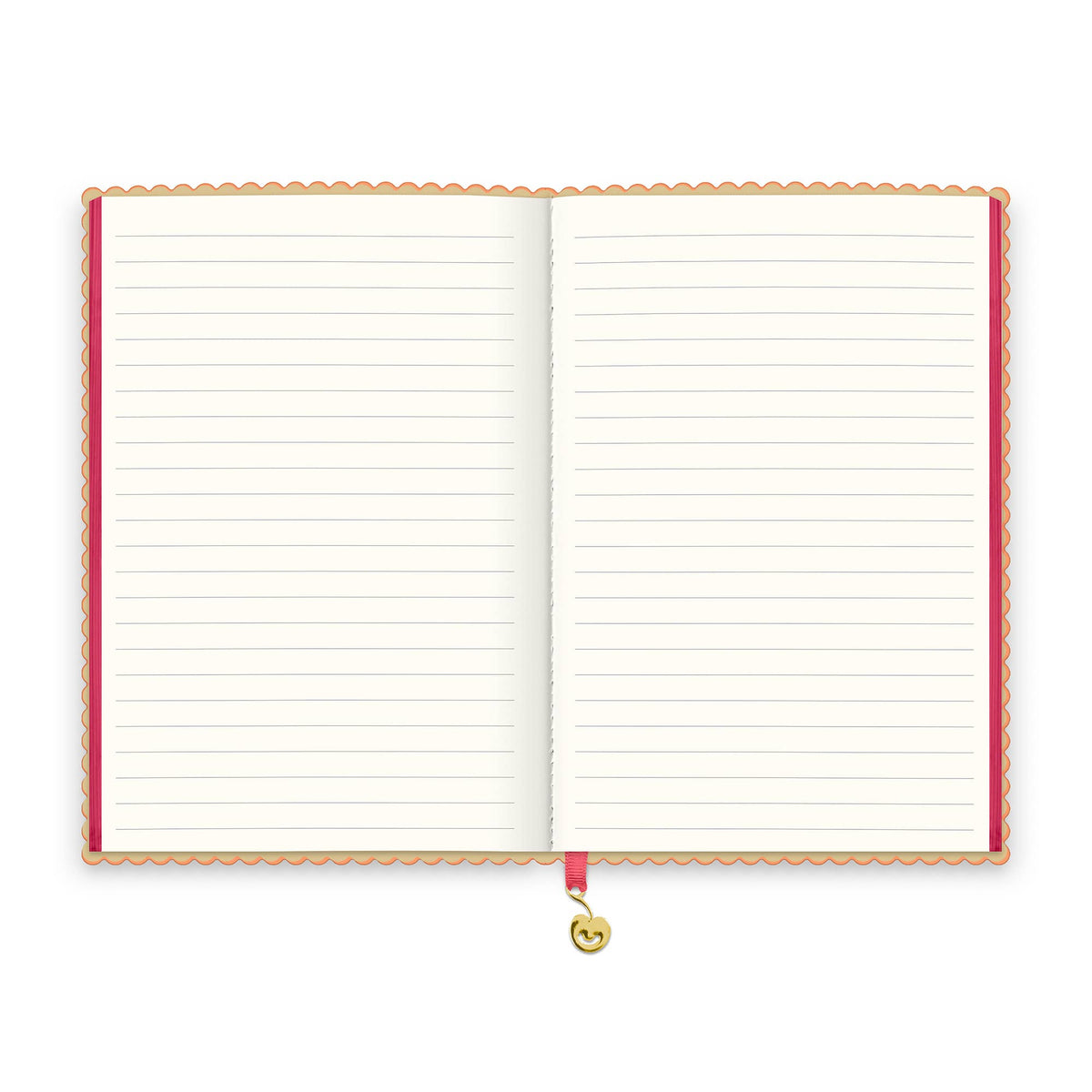 A5 Scalloped Journal, Tutti-Frutti Spumoni Swirls
