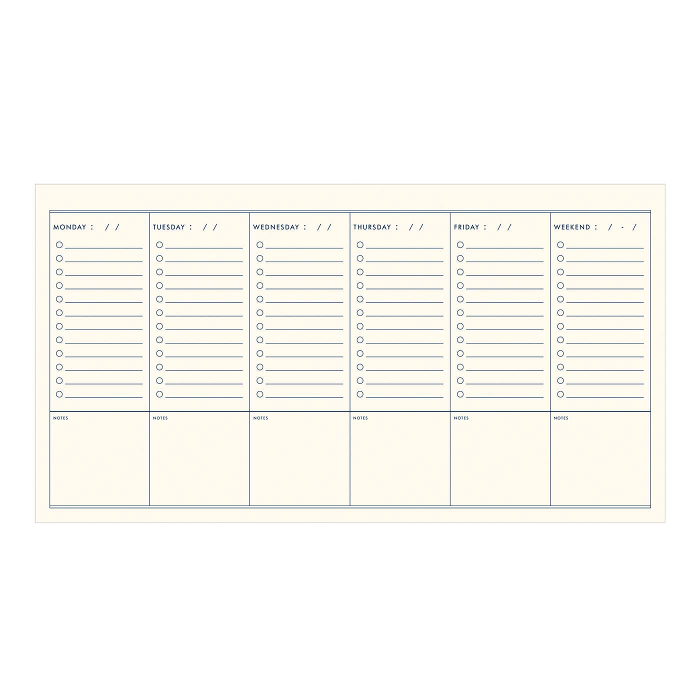 Floral Vines Undated Weekly Planner - Ruff House Print Shop
