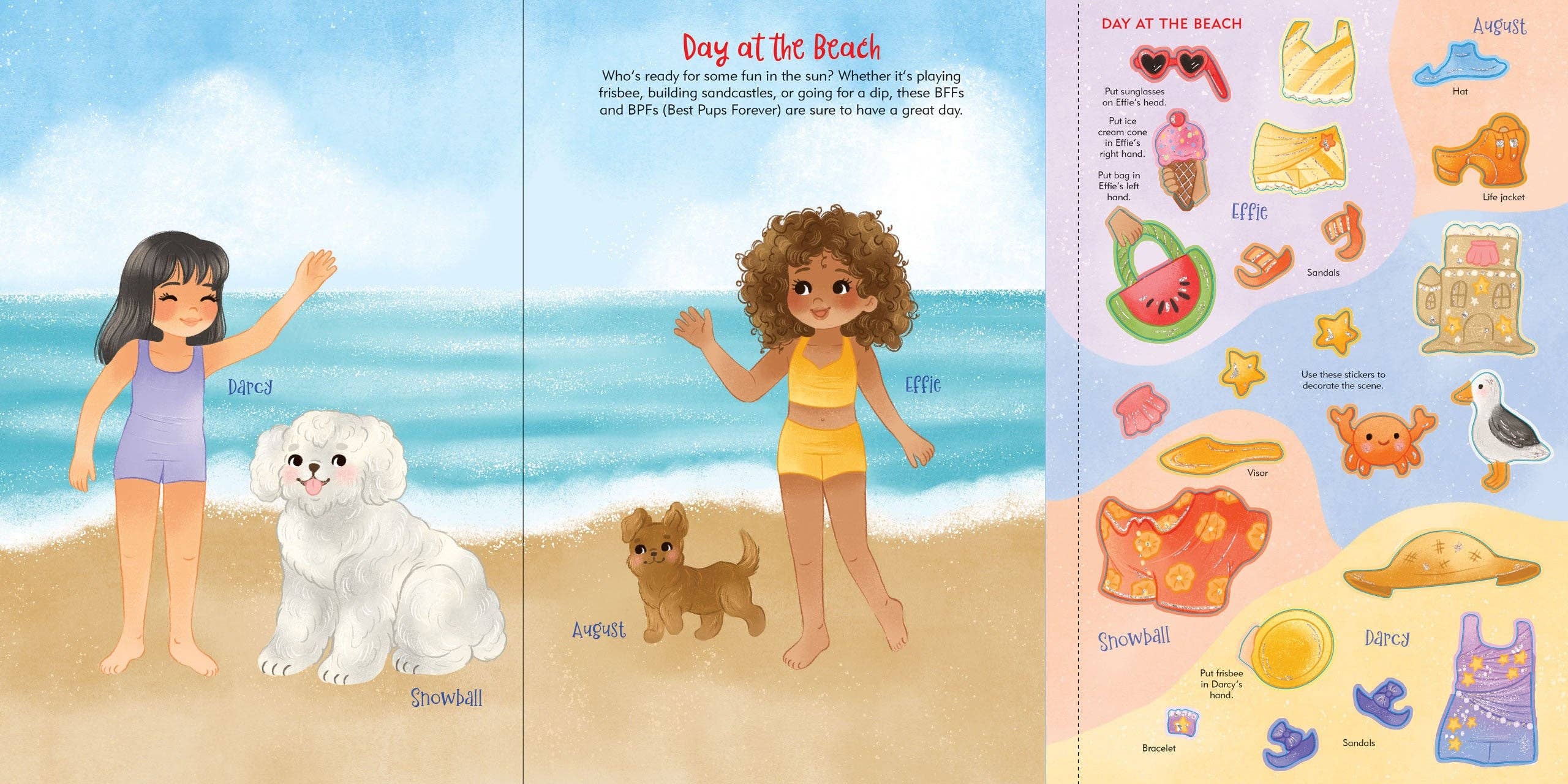 Puppies Sticker Doll Dress-Up Book | Peter Pauper Press