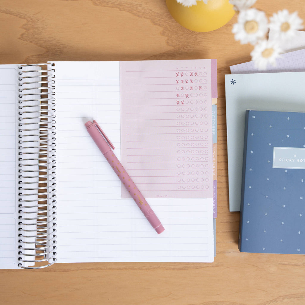 Functional Tabbed Sticky Note Booklet - Earth Tones - Erin Condren