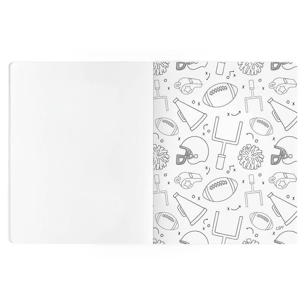 Game Day Sports-Themed Coloring Book | 40-Page Football Coloring Book for Kids