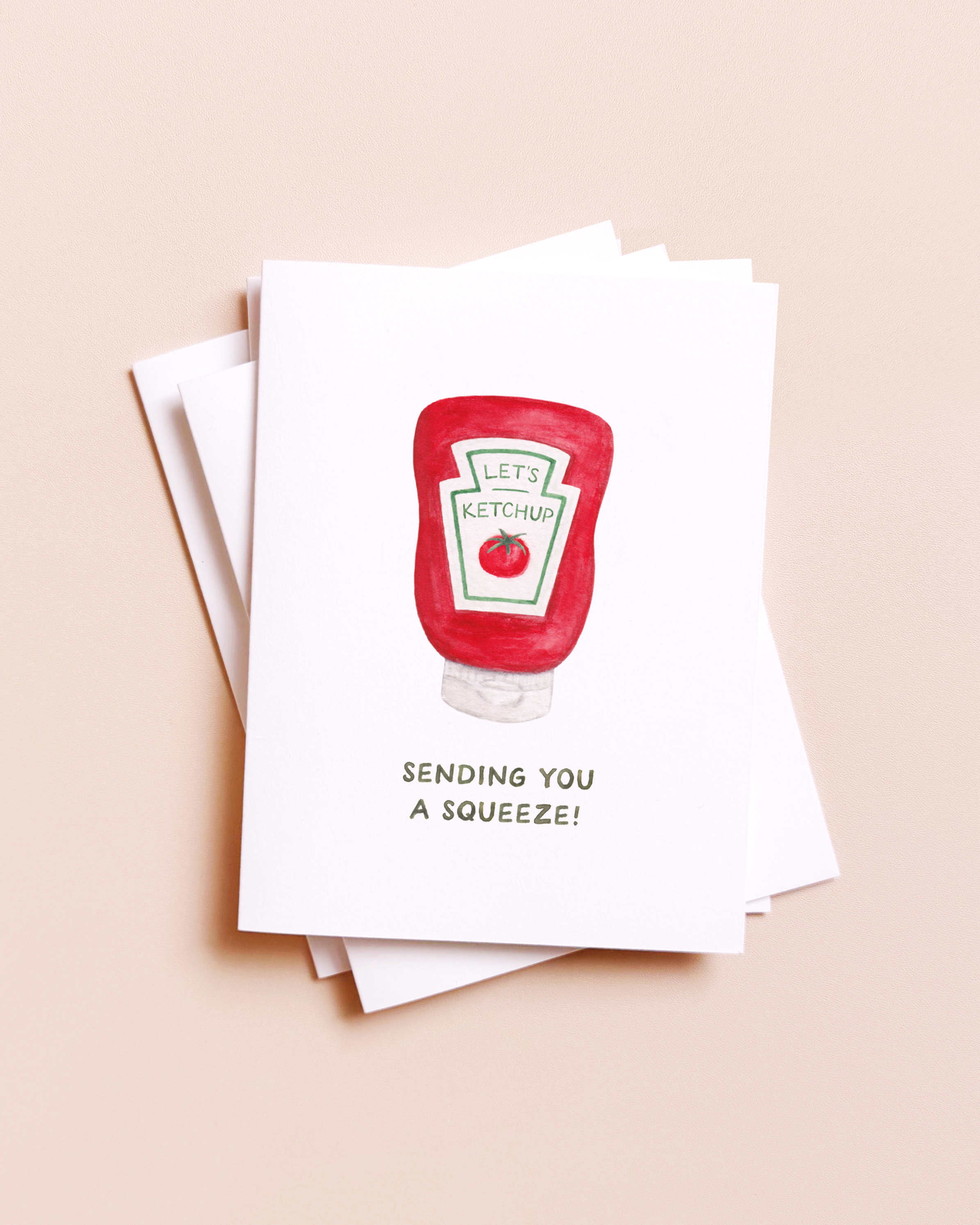 Sending A Squeeze — Ketchup Pun Everyday Card