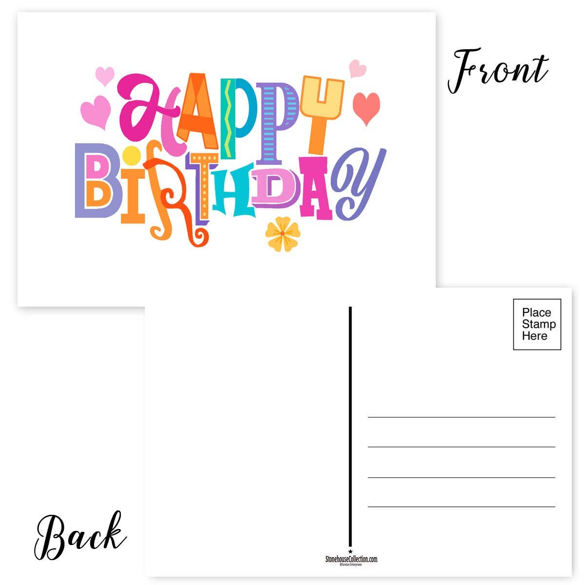 Assorted Happy Birthday Postcards 4x6 Bulk Pack