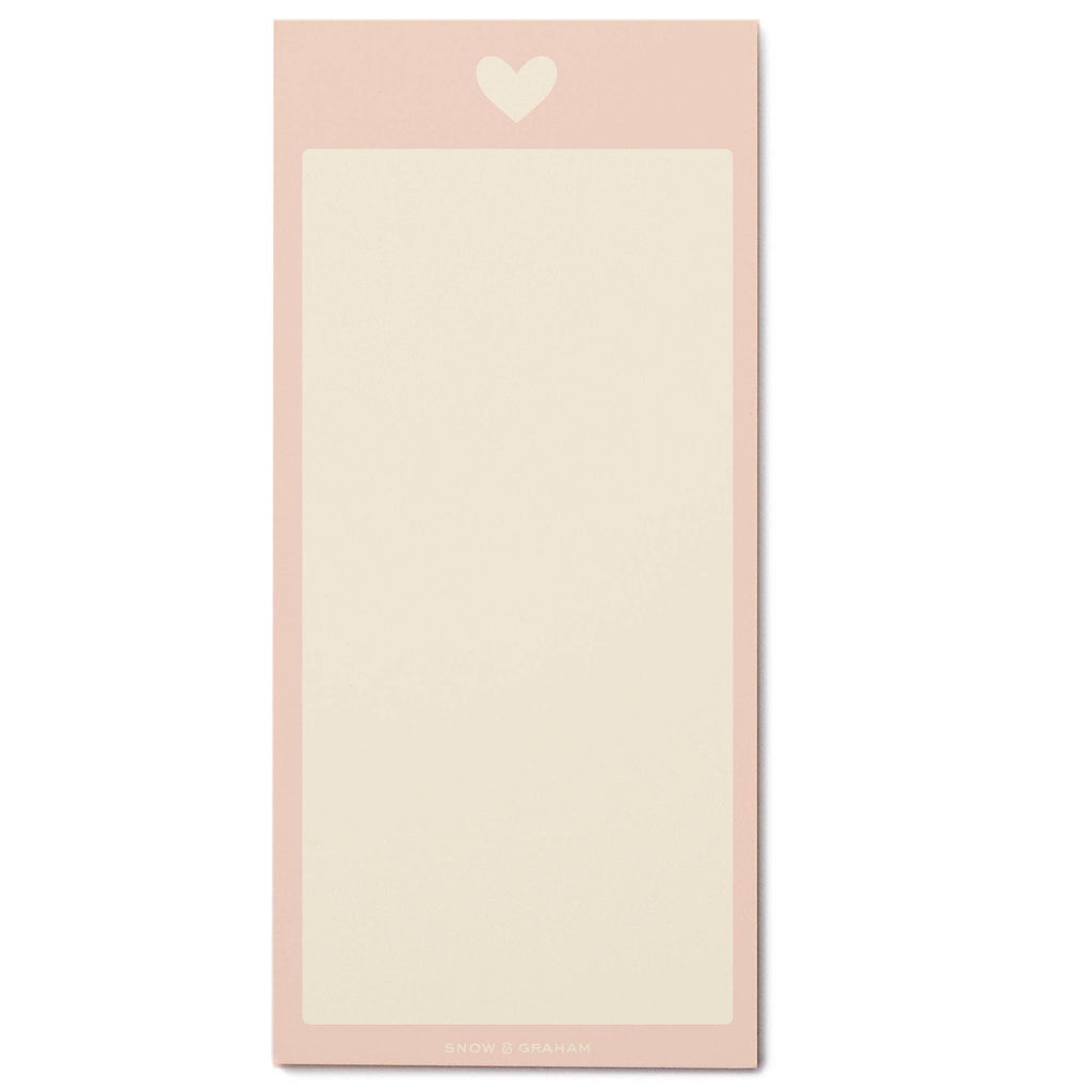 Heart List Pad in Blush