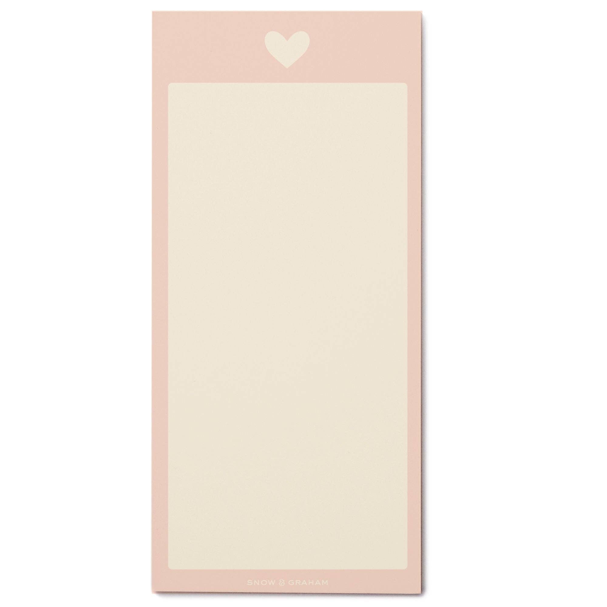 Heart List Pad in Blush