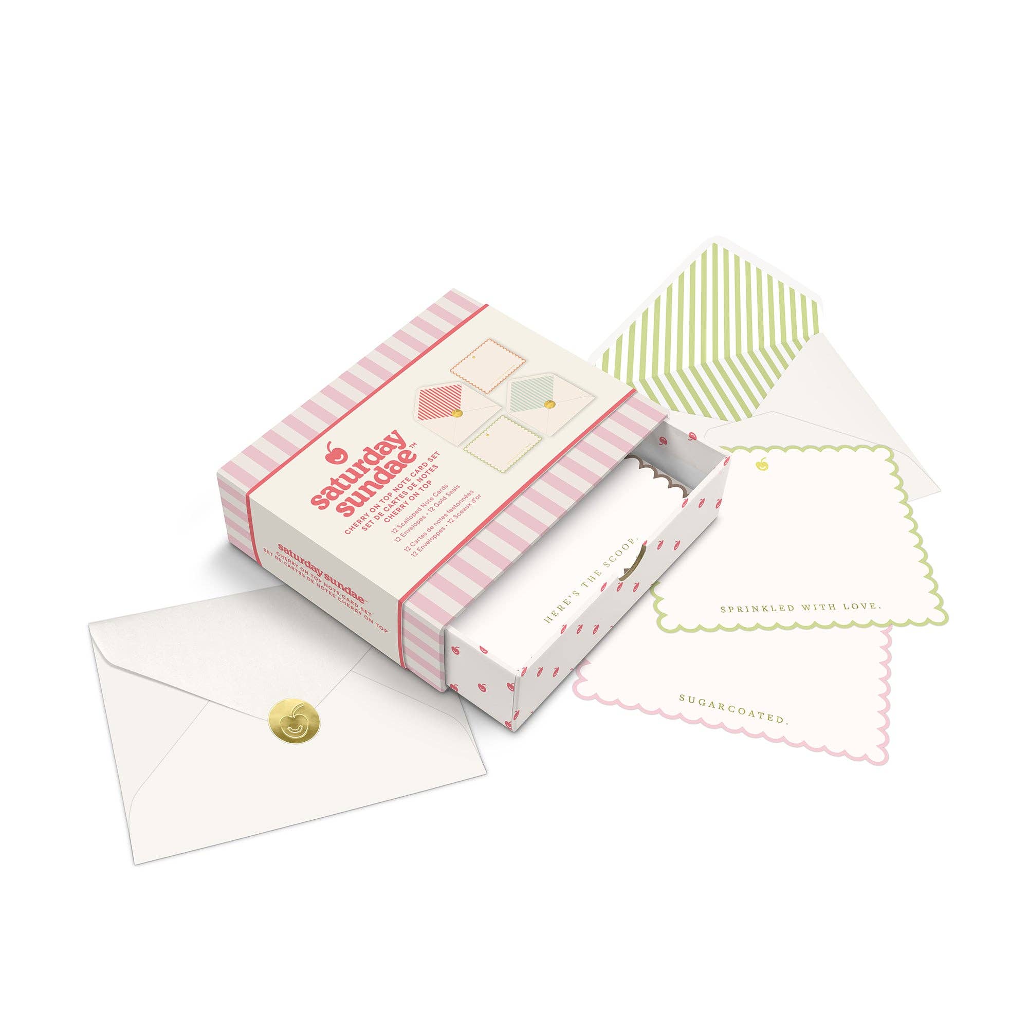 Sugar Sprinkles Cherry on Top Note Card Set