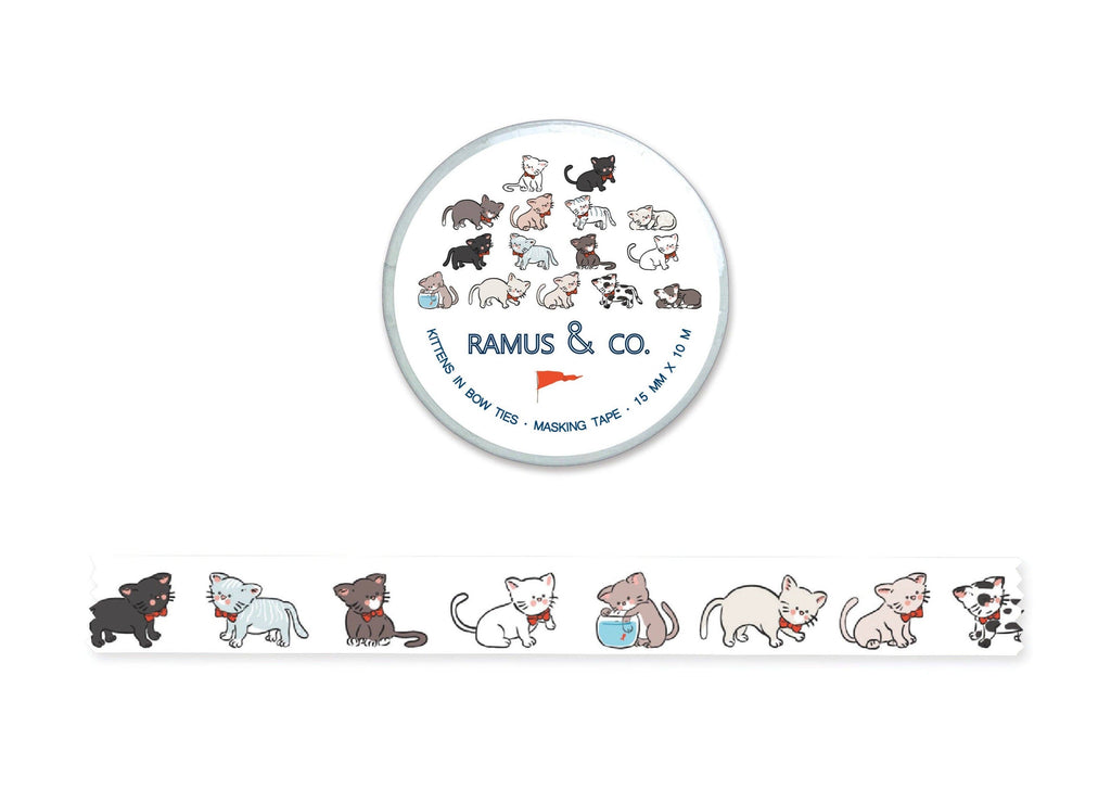 Kittens in Bow Ties Washi Tape
