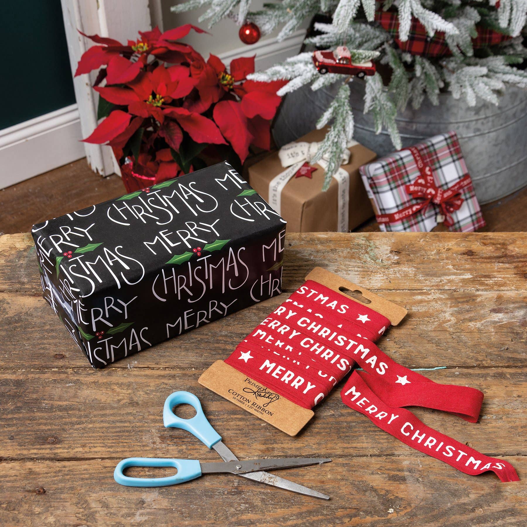 Merry Christmas Star Ribbon