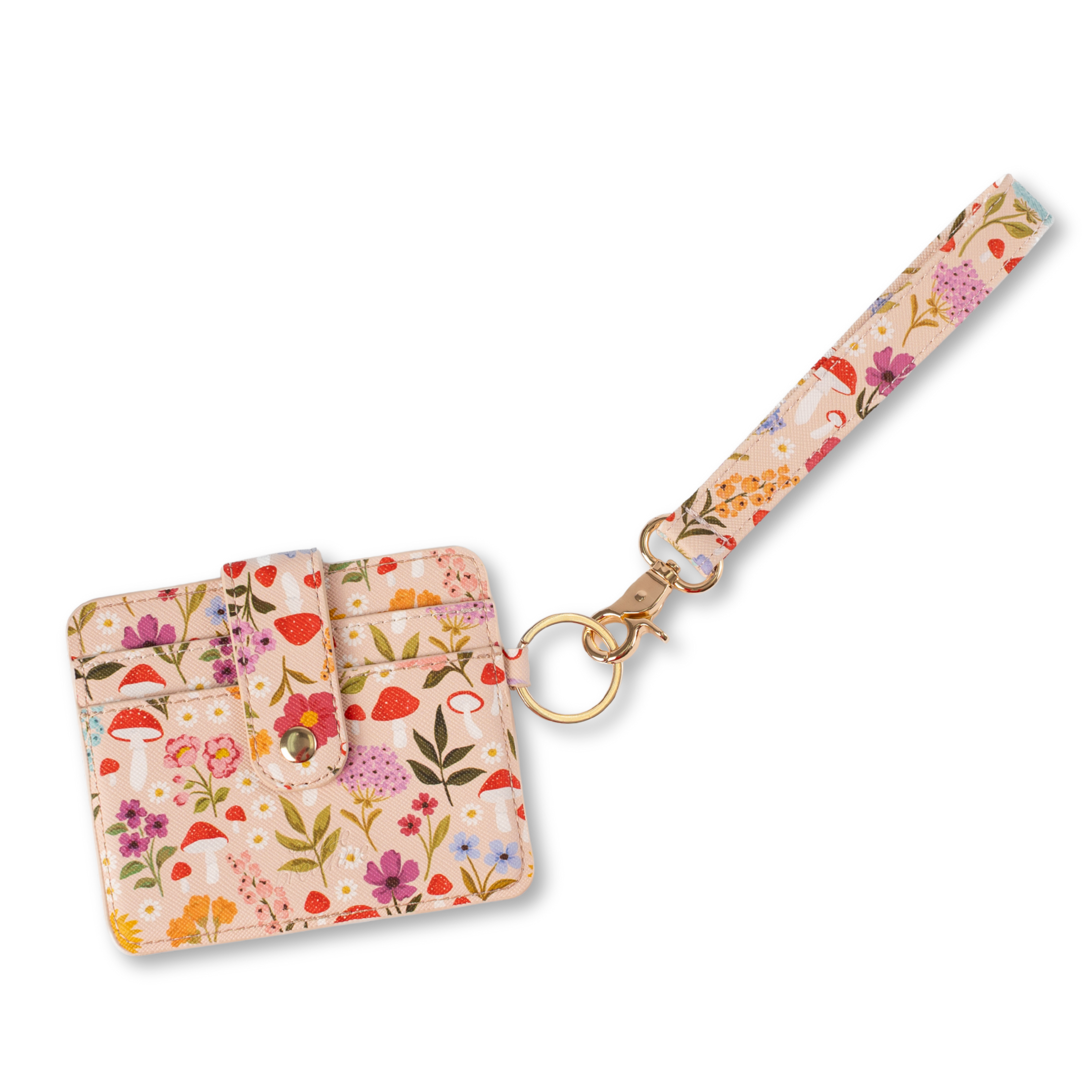 Mushroom Meadows Wristlet Keychain
