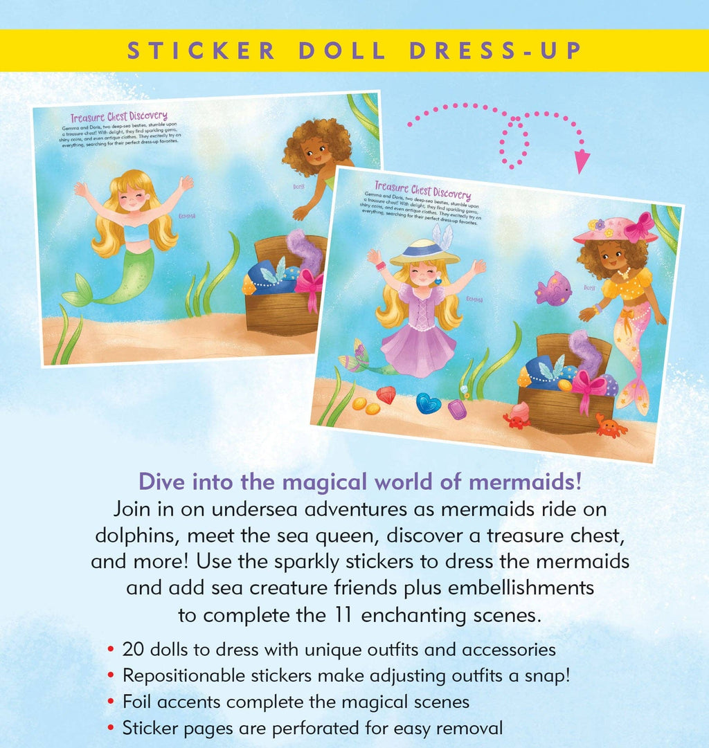 Mermaids Sticker Doll Dress-Up Book | Peter Pauper Press