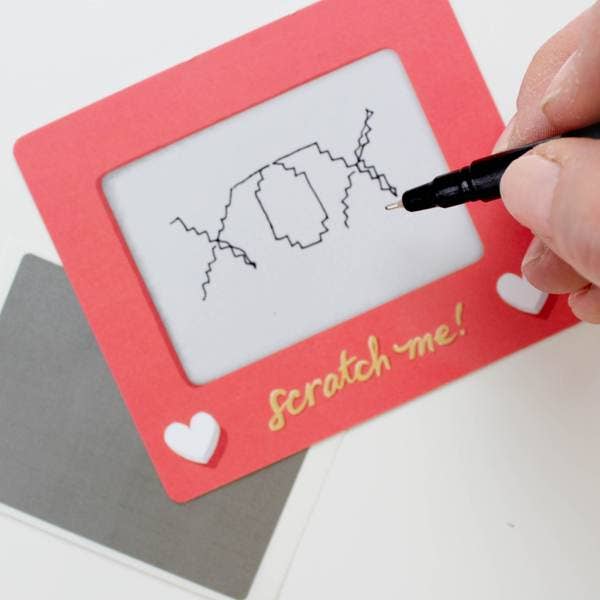 Scratch-a-Sketch Lunchbox Notes