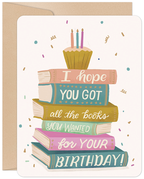 All The Books Birthday Card