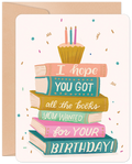 All The Books Birthday Card