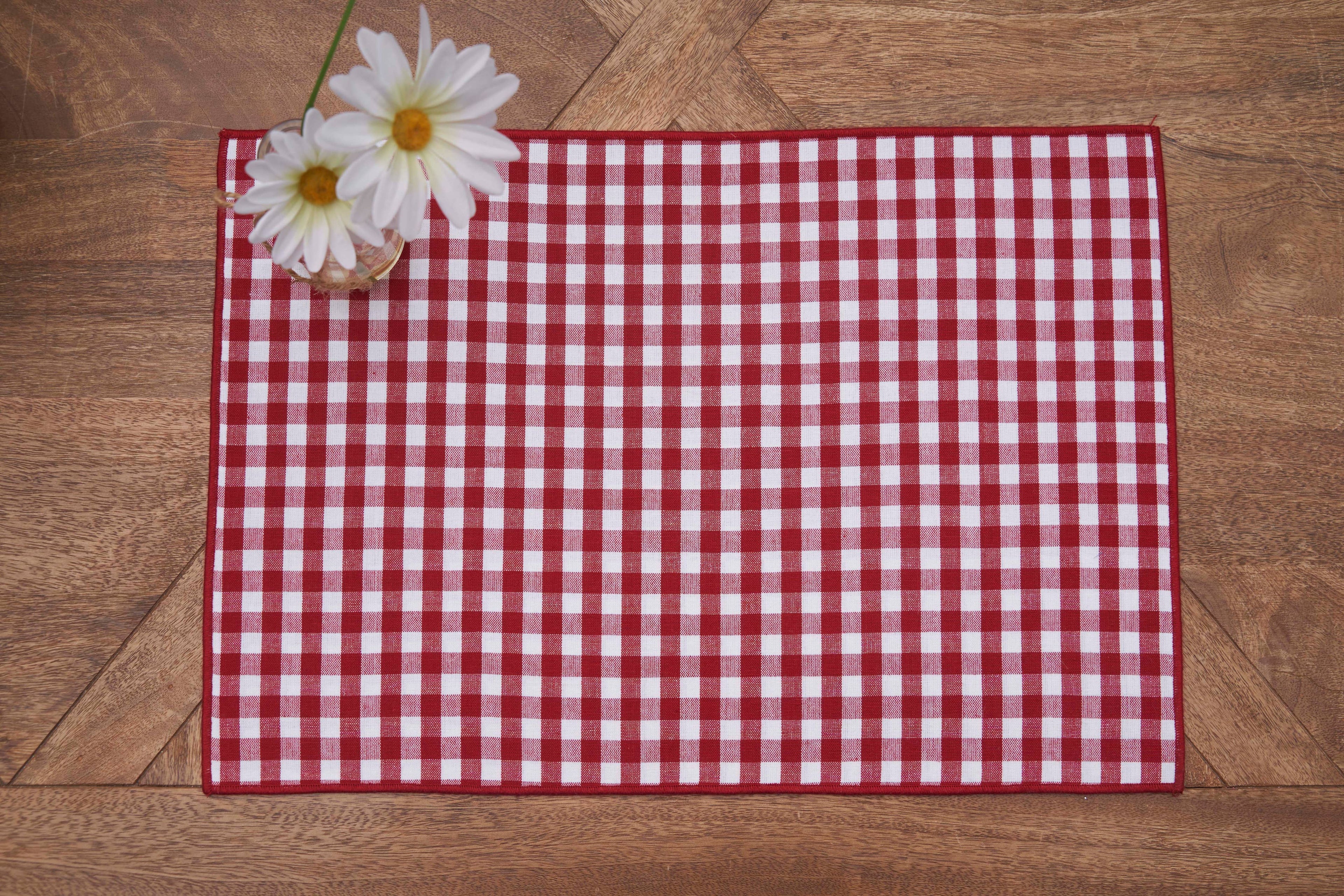 Patriotic Americana Check Placemat, Set of 2 by C&F Home