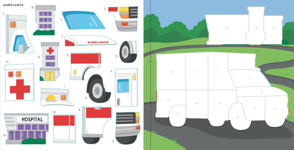 My First Color-By-Sticker Book: Cars, Trucks & Trains | Peter Pauper Press