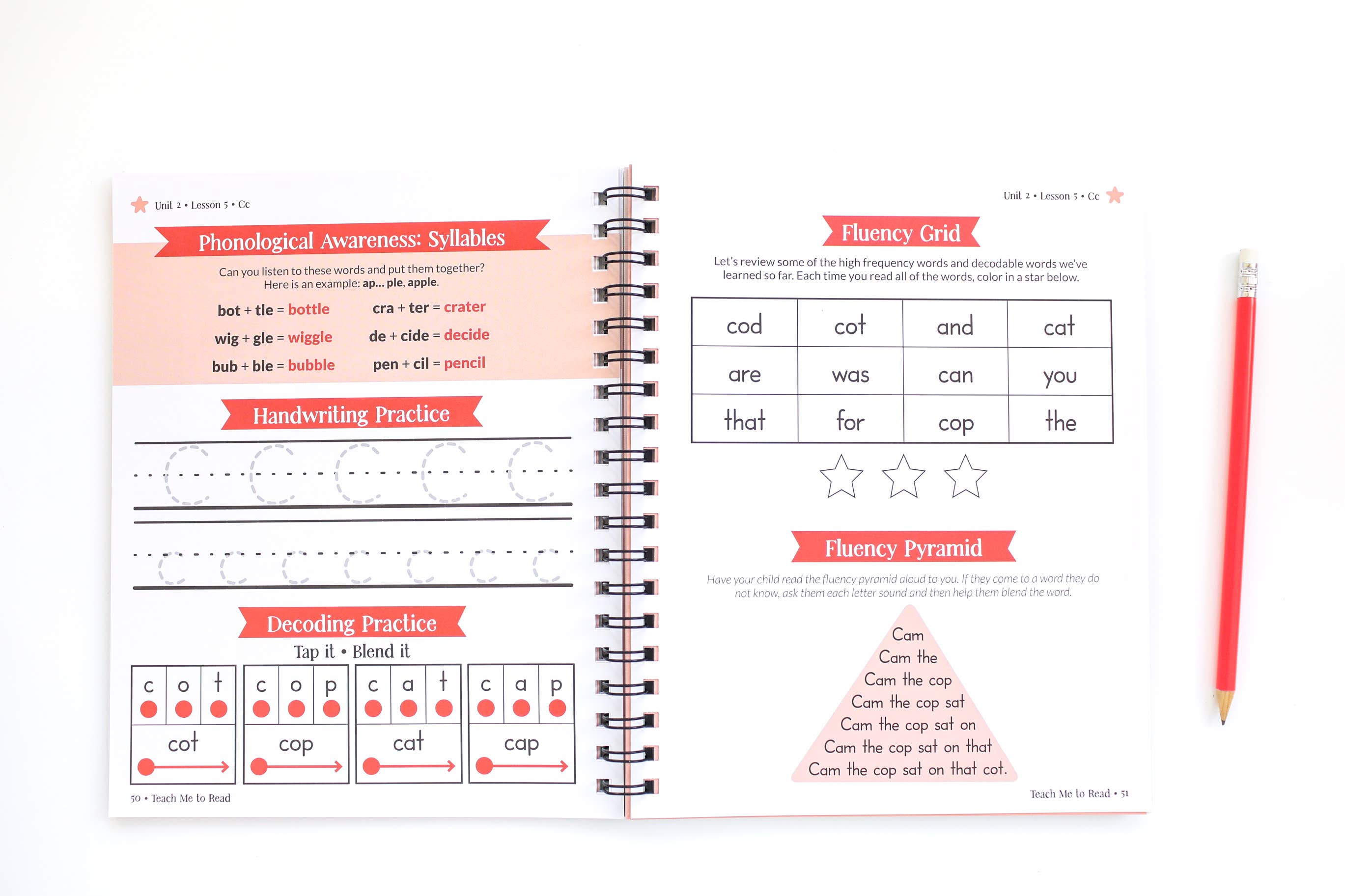 Teach Me to Read: A Parent Guided Student Workbook for Kids