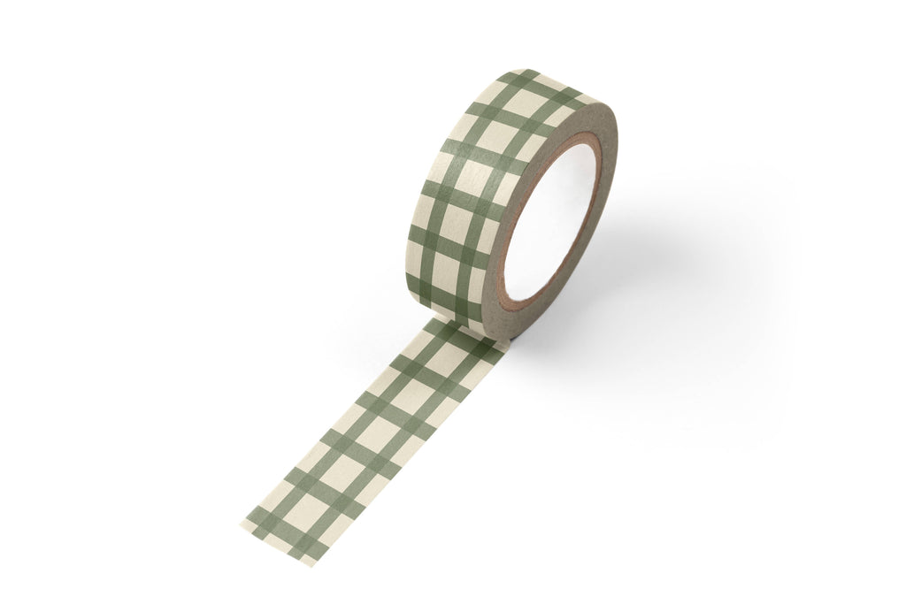 Gingham Washi Tape: Moss
