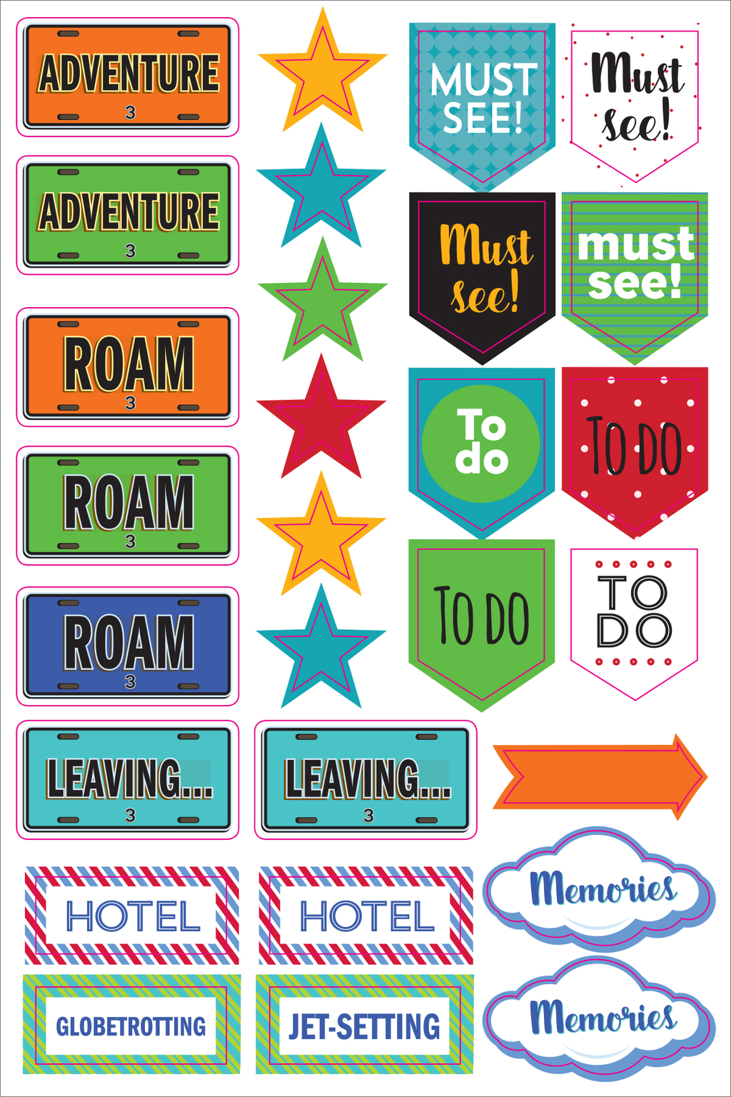 Essentials Travel Planner Stickers by Peter Pauper Press