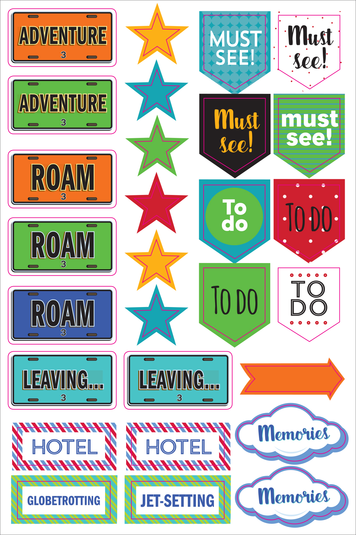 Essentials Travel Planner Stickers by Peter Pauper Press