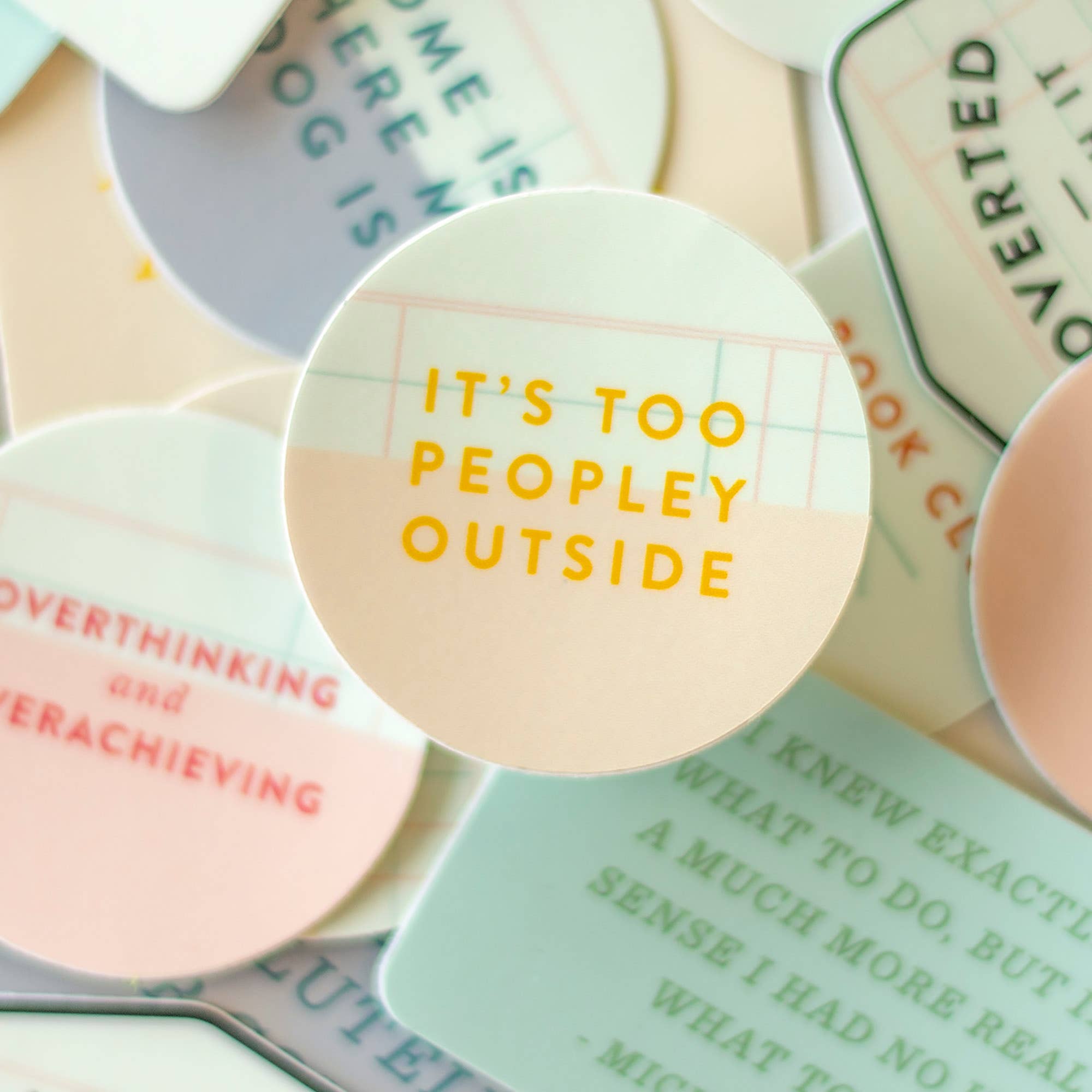 It's Too Peopley Outside Decal Sticker | Studio Calico