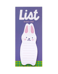 Bunny Die-Cut Sticky List Pad