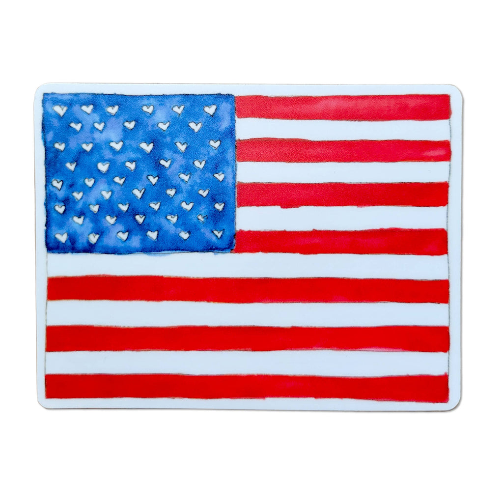 Flag Heart Vinyl Sticker