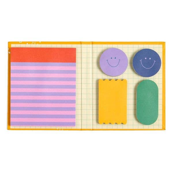 Happy Smiley Face Sticky Notes Set | Colorful Desk Stationery