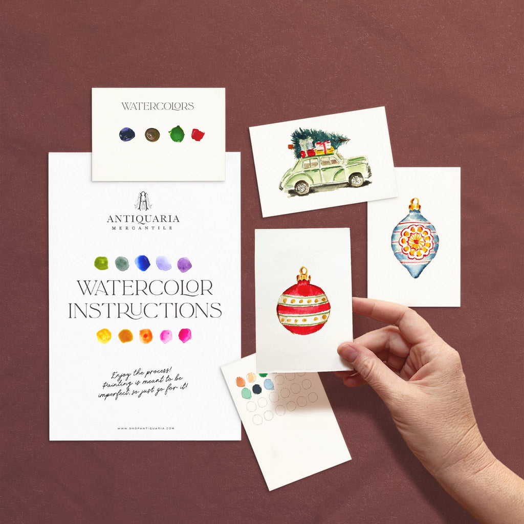 Mini Christmas Watercolor Kit No. 2 | Holiday Painting Craft Kit