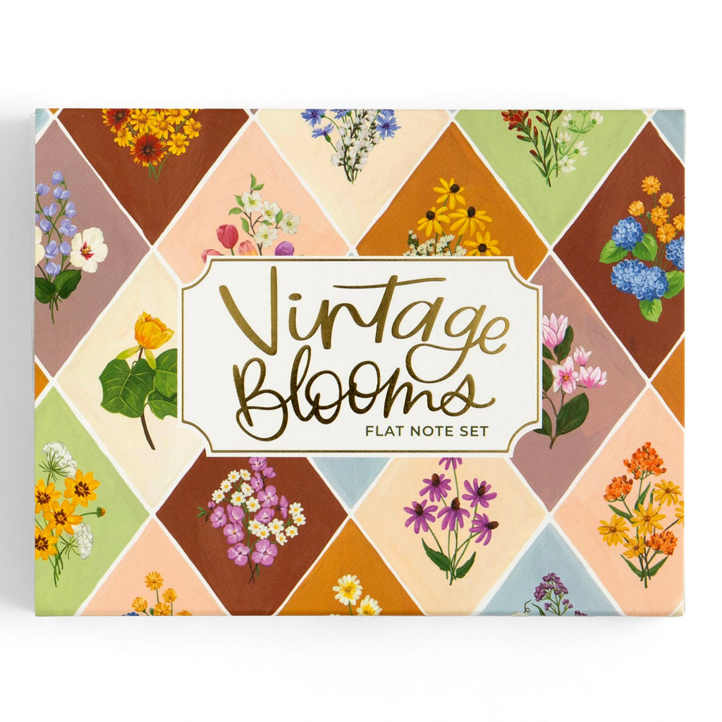 Vintage Blooms Floral Flat Note Set