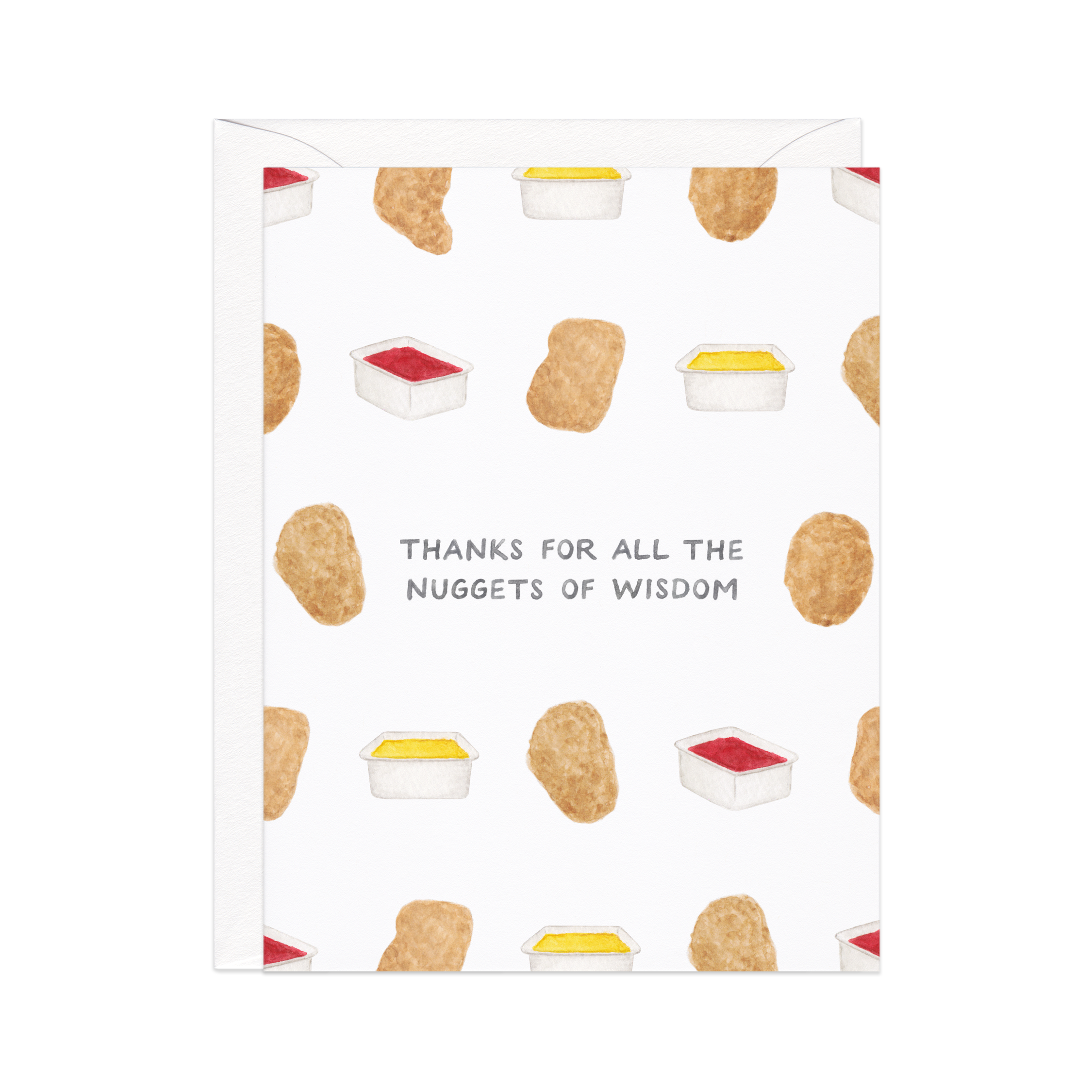 Nuggets of Wisdom — Food Pun Thank You Card
